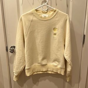 AMI Women’s Crewneck Hoodie Embroidered Raglan Sweatshirt